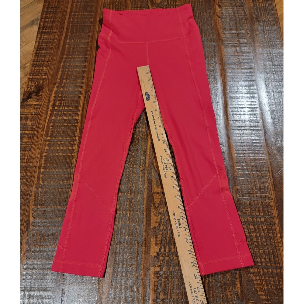 Lululemon Mid-rise Red Leggings‎ Size 2 / XS True Red Pockets NWOT